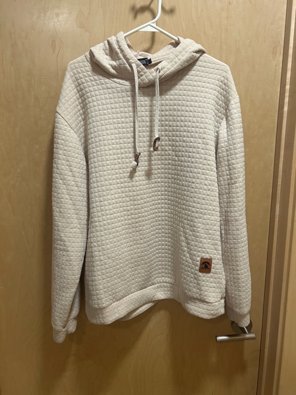 Cozy Cream Quilted Hoodie Sweatshirt - Women